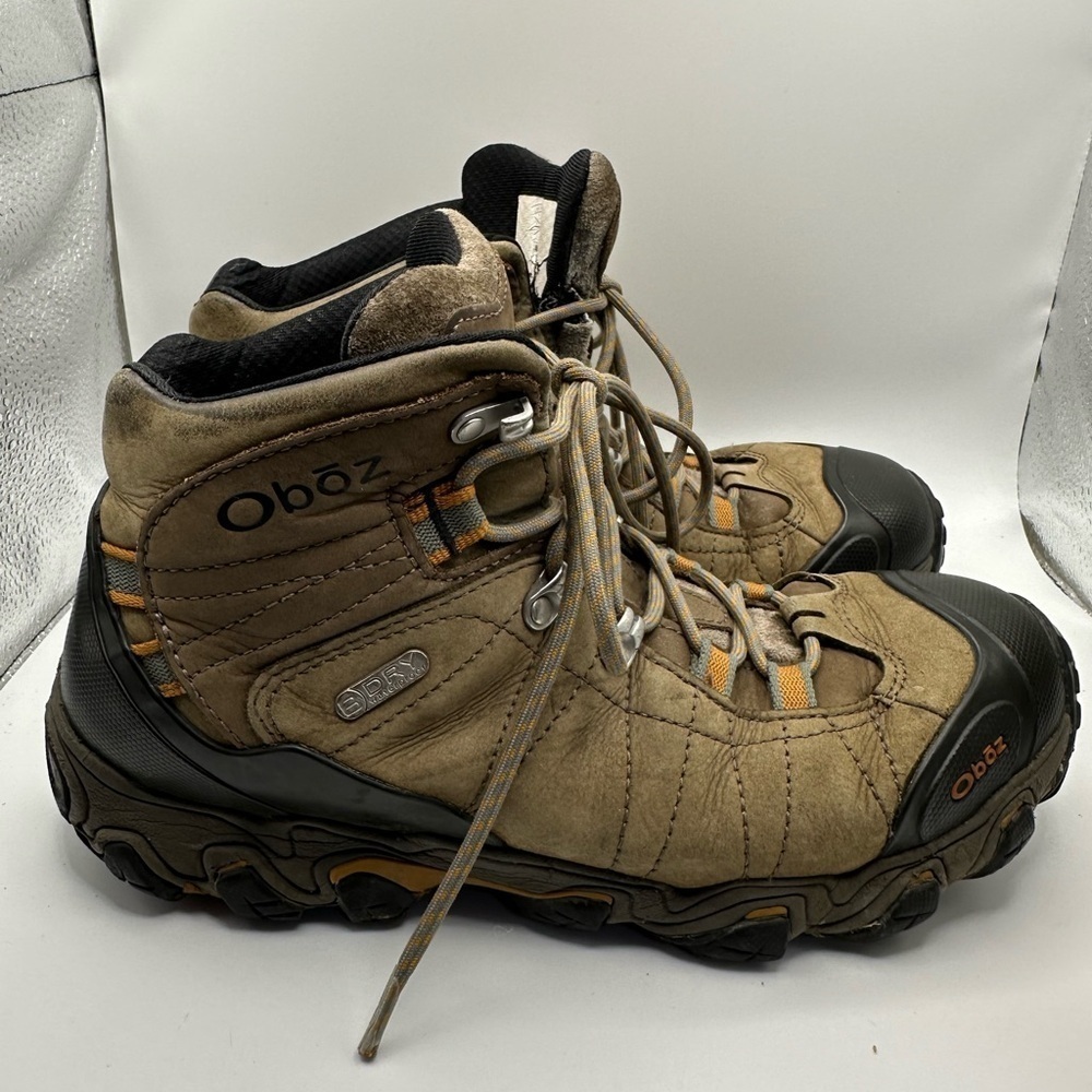 Oboz BRIDGER Mid Hiking Boots B-Dry Waterproof Brown Men's Size 9